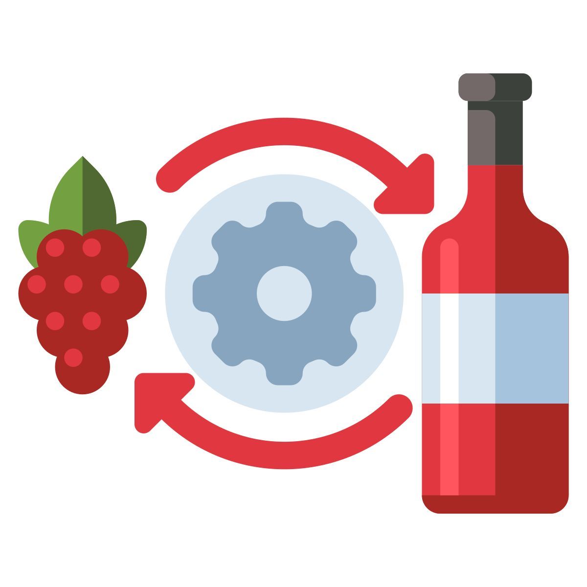 Winery icon in Flat style